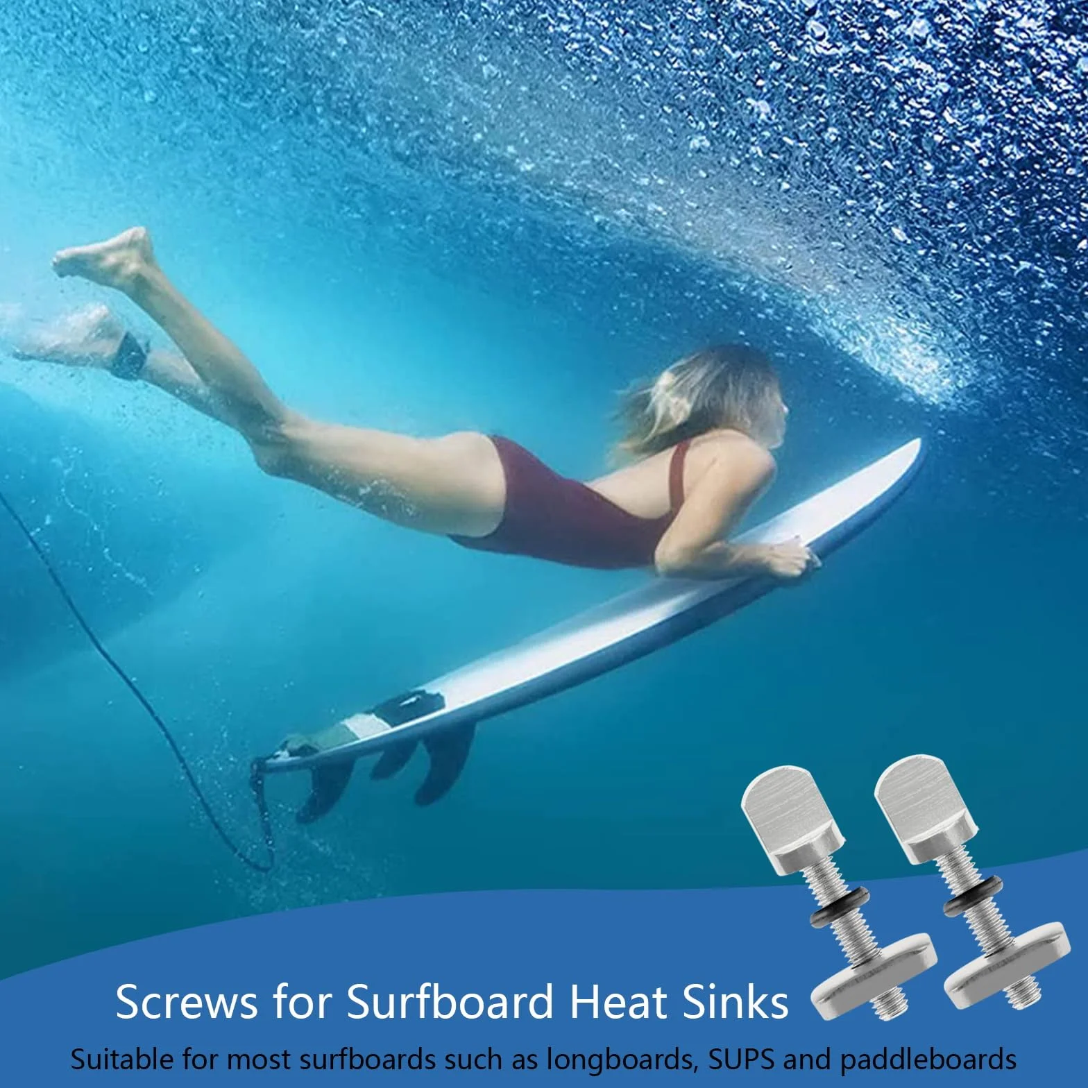 Tornillo para Tabla de Surf Acero Inoxidable 10 Piezas Accesorios Paddle Surf