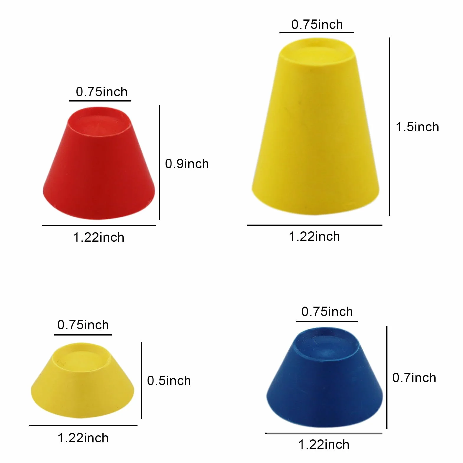 Tees Golf Goma 16 Piezas Multicolor Alturas Jumbo Resistentes Desgaste Duraderas Portátiles