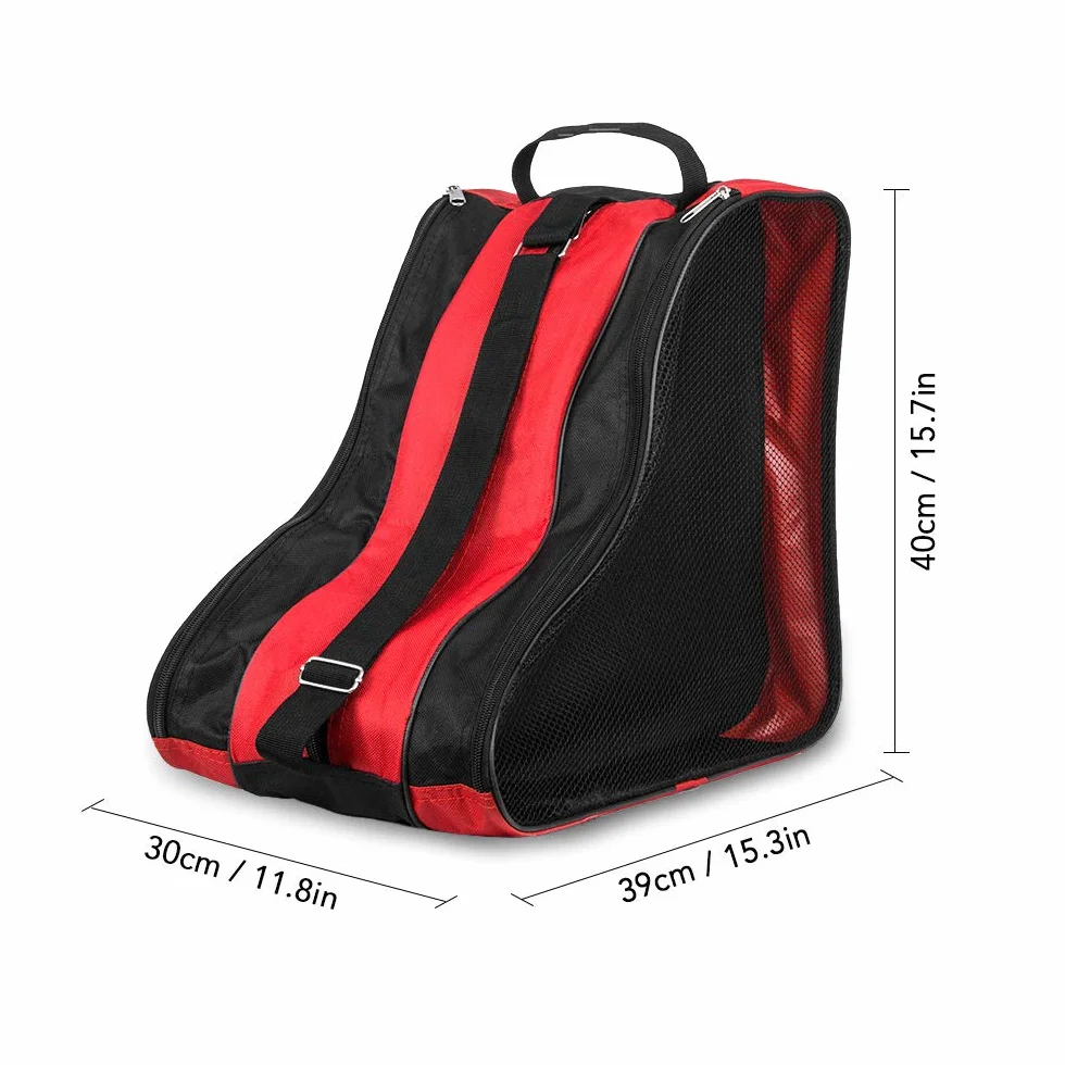 Lixada Bolsa Patines Mochila 3 Capas Transporte Transpirable 4 Ruedas