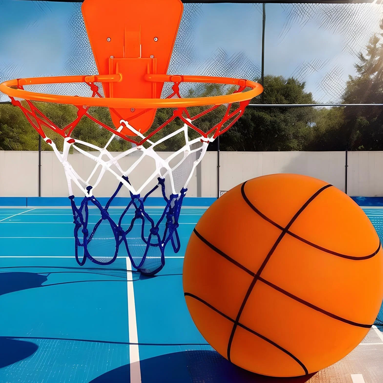 Juego De Aro Y Baloncesto Silencioso para Niños - Entrenamiento Interior Sin Ruido
