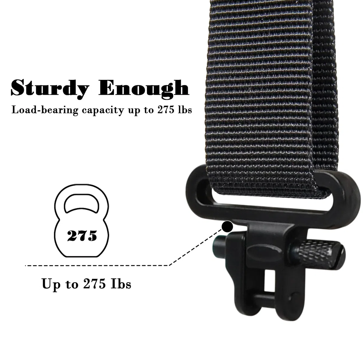 Quick Release Sling Swivel Soporte Adaptador Metal Rápido Pistola Desmontable Correa Sling Montaje Anillo, Eslabón Giratorio Tactical Bolt Studs Tornillos Giratorios Resistentes para Máquina