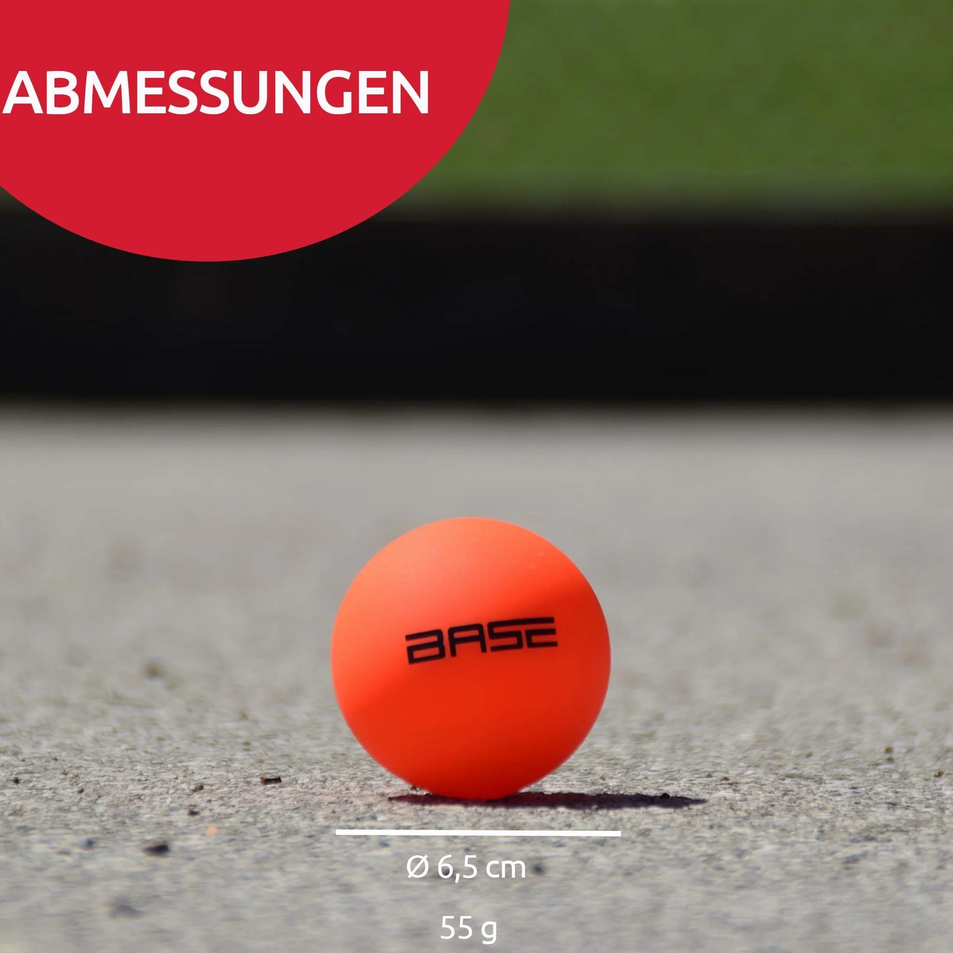Base Pelota Unisex de Hockey Callejero, dureza Media, Adecuada para hasta -10º C, Color Naranja, 6,5 cm