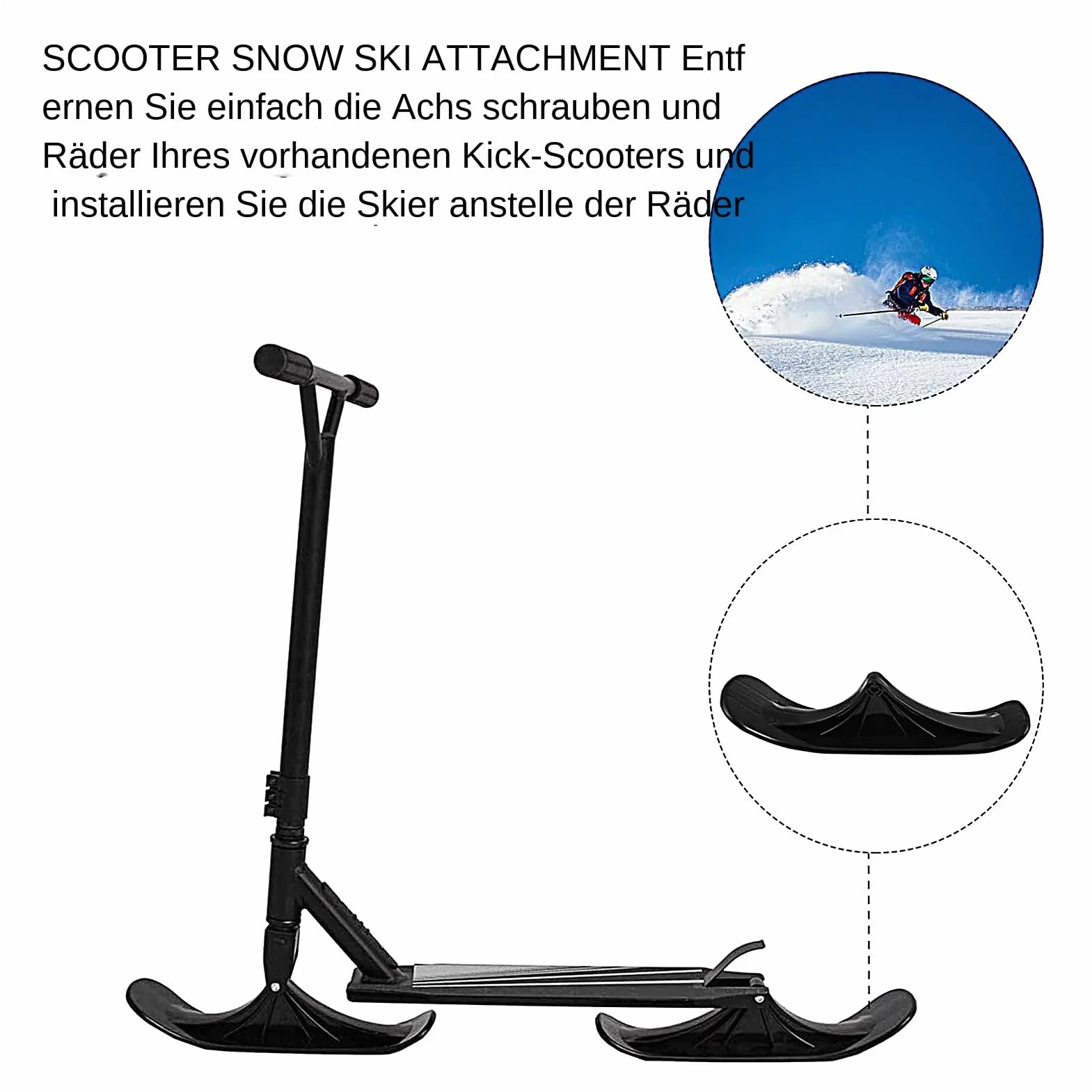 Patines de nieve plegables 38 x 11 cm para esquiar al aire libre