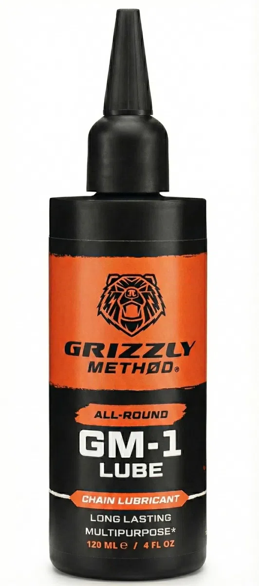 Aceite Sintético Cadena Bicicleta 120ml | Multiusos y Antidesgaste | Grizzly Method GM-1 Lube | Todo Clima y Lluvia | MTB, Carretera y E-Bike