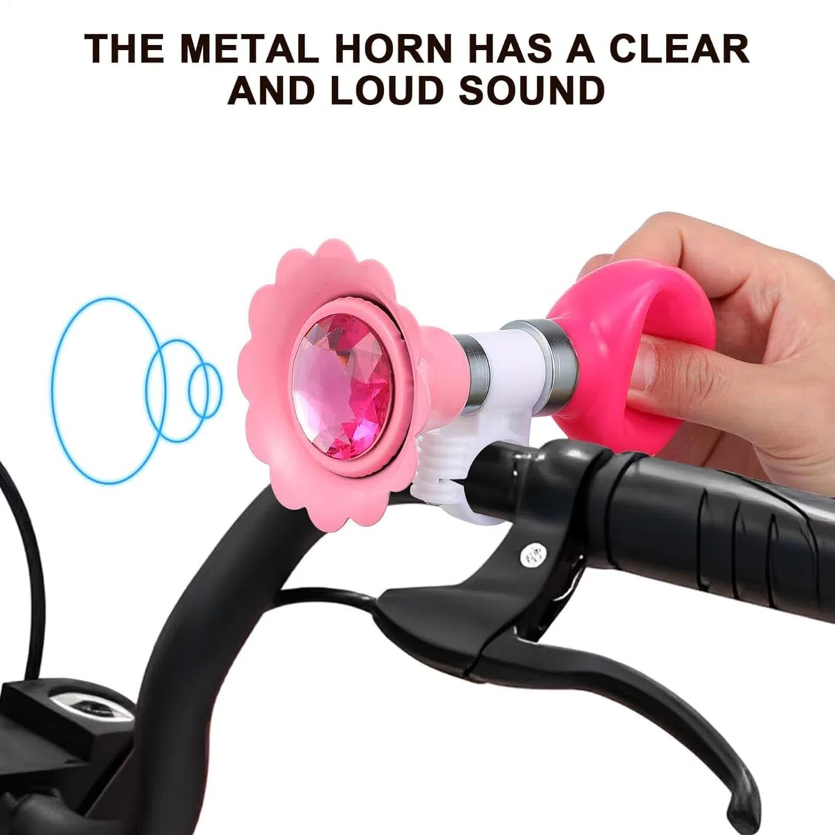 Bocina de bicicleta para niños, manillar de patinete, bocina de aire para apretar, bocina de ciclo de sonido fuerte para niños, niños, niñas