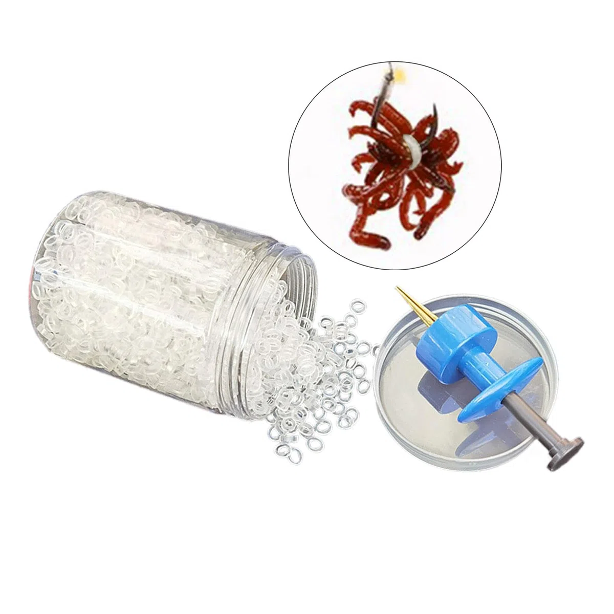 Herramienta de Bandas de Pellets, Herramienta de Bandas de Pellets, Portátil con 400 Bandas de Señuelo, Herramienta de Señuelos de Pesca, Bandera de S
