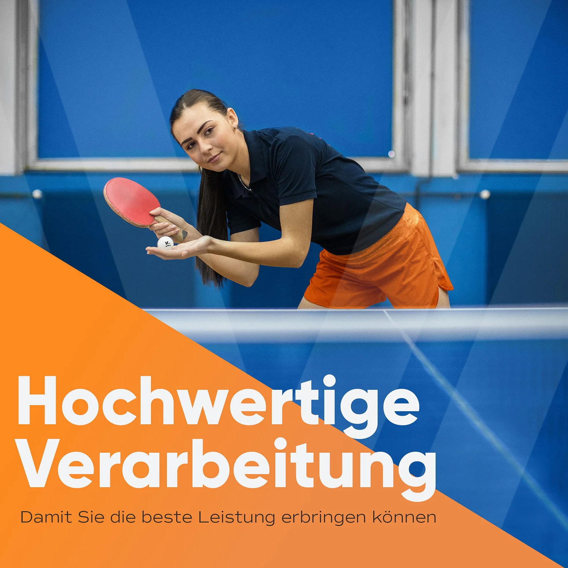 Villkin Pelotas de ping pong de mesa, 24 unidades, duraderas, 40 mm, para tiempo libre y competición