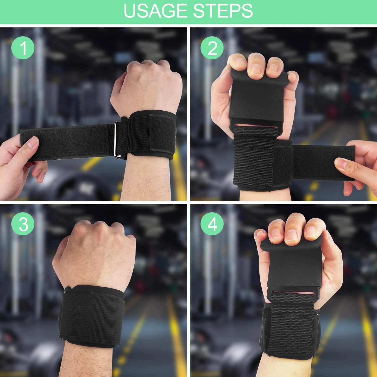 MeoZynxadril - Gancho de gimnasia para muñeca (pareja), ganchos de levantamiento de pesas, asas de gimnasio, mancuernas para levantamiento de pesas y deadlift, pull up