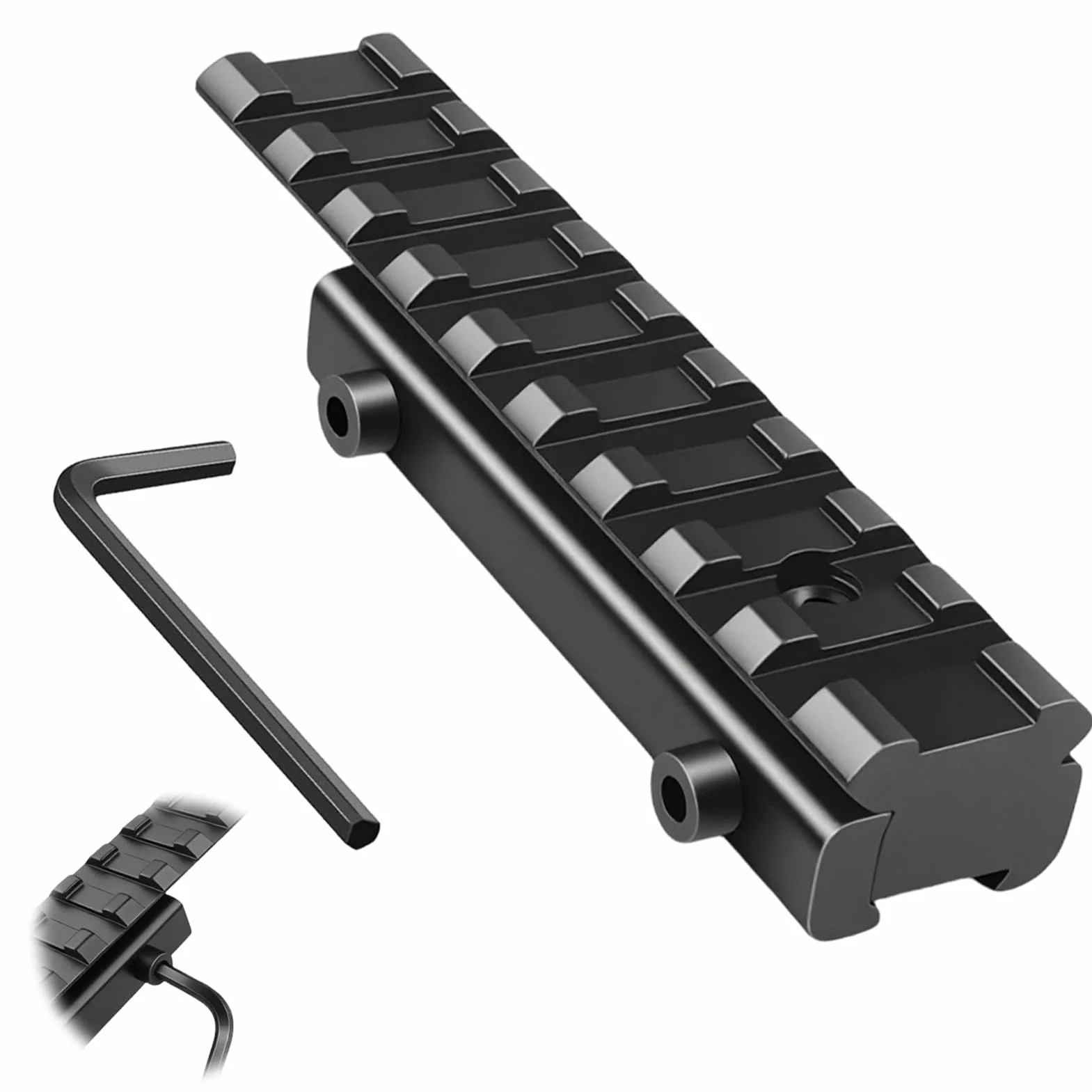 Convertisseur de Montage AR 11 mm Queue d'aronde Vers 20 mm Picatinny Rail Adapter Aluminium