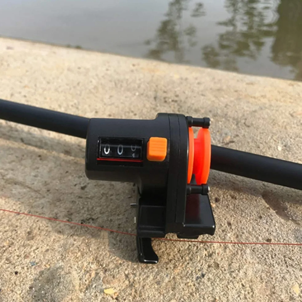 Contador de Hilo de Pescar 0-999M Herramienta Buscador de Profundidad Calibre Longitud Aparejos