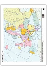 MAPA MUDO EUROPA POLITICO PAQUETE 50 UNIDADES