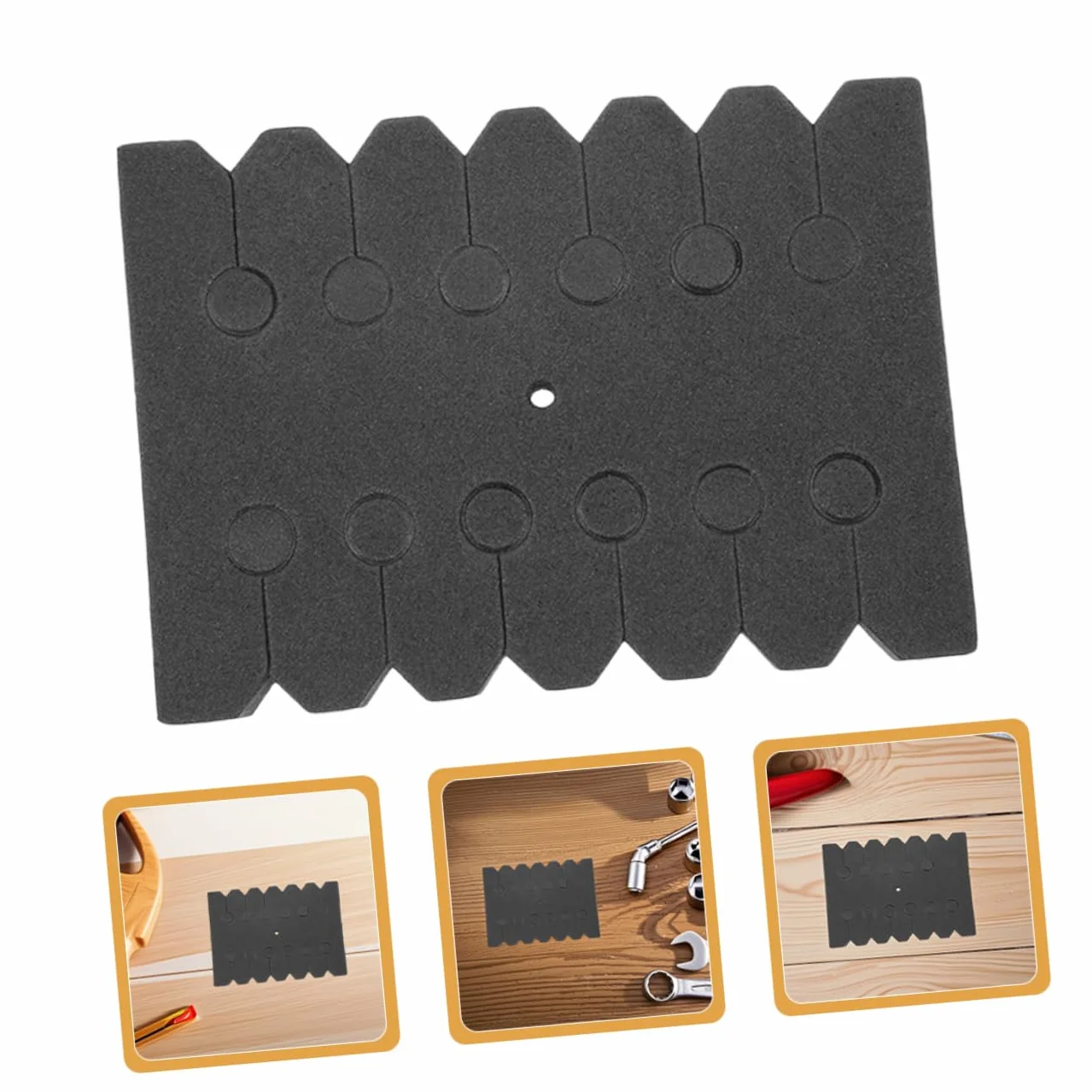 Soporte para Portaflechas de Espuma Negra Rectangular Multifuncional, Paquete de 6 Unidades