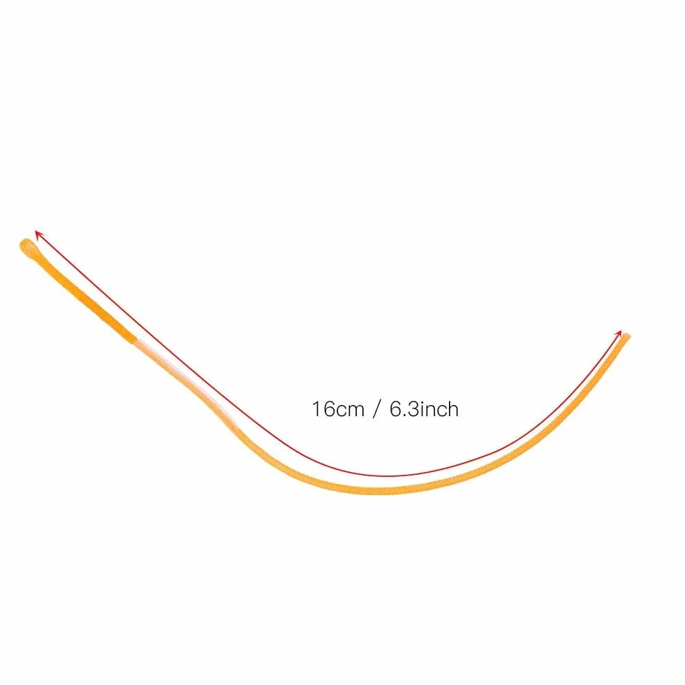 1 Unids Línea Trenzada de Pesca con Mosca Leader Loop Conectores para Pesca con Mosca(Amarillo 3LB) sedal