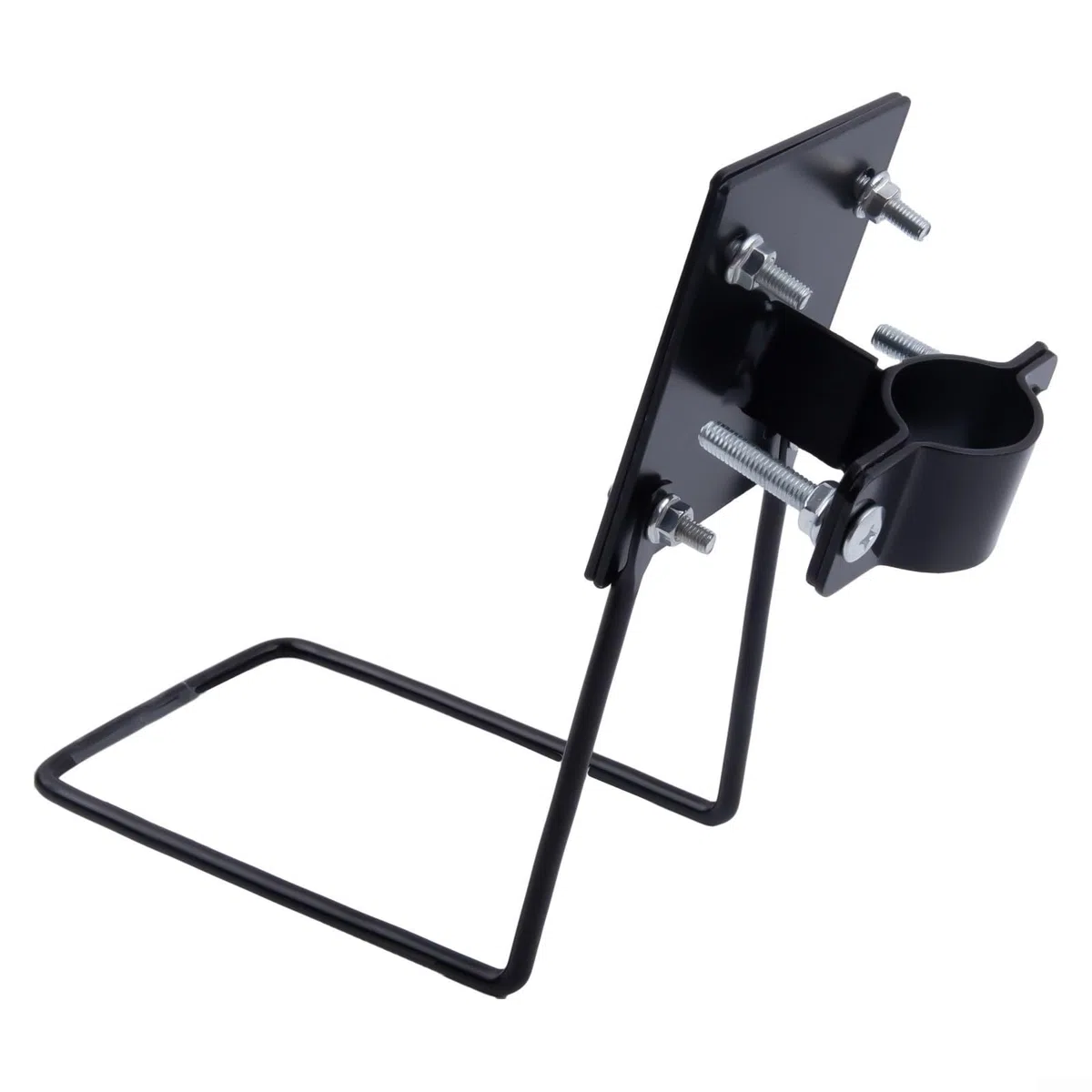 Soporte fijo para cesta de bicicleta, soporte de metal para cesta de bicicleta plegable para bicicletas de carretera y bicicletas de montaña