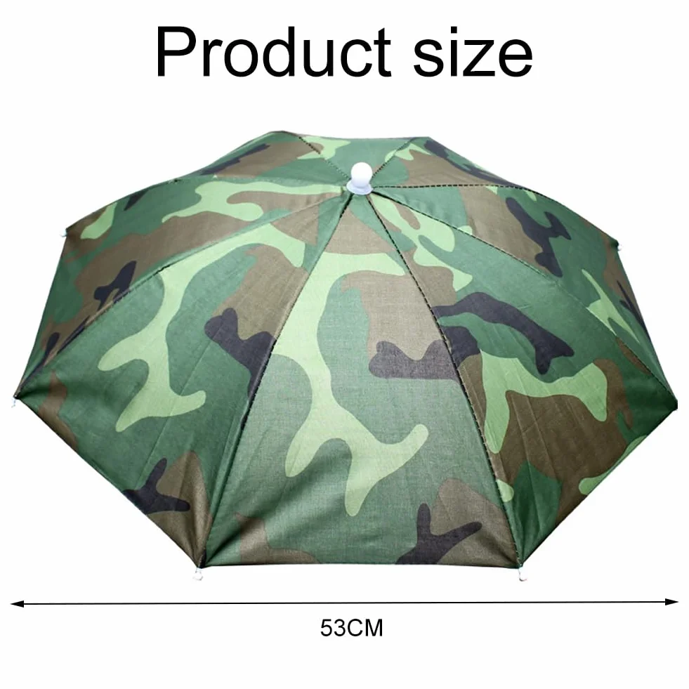 Sombrero Paraguas Plegable para Golf, Ciclismo, Pesca y Jardinería
