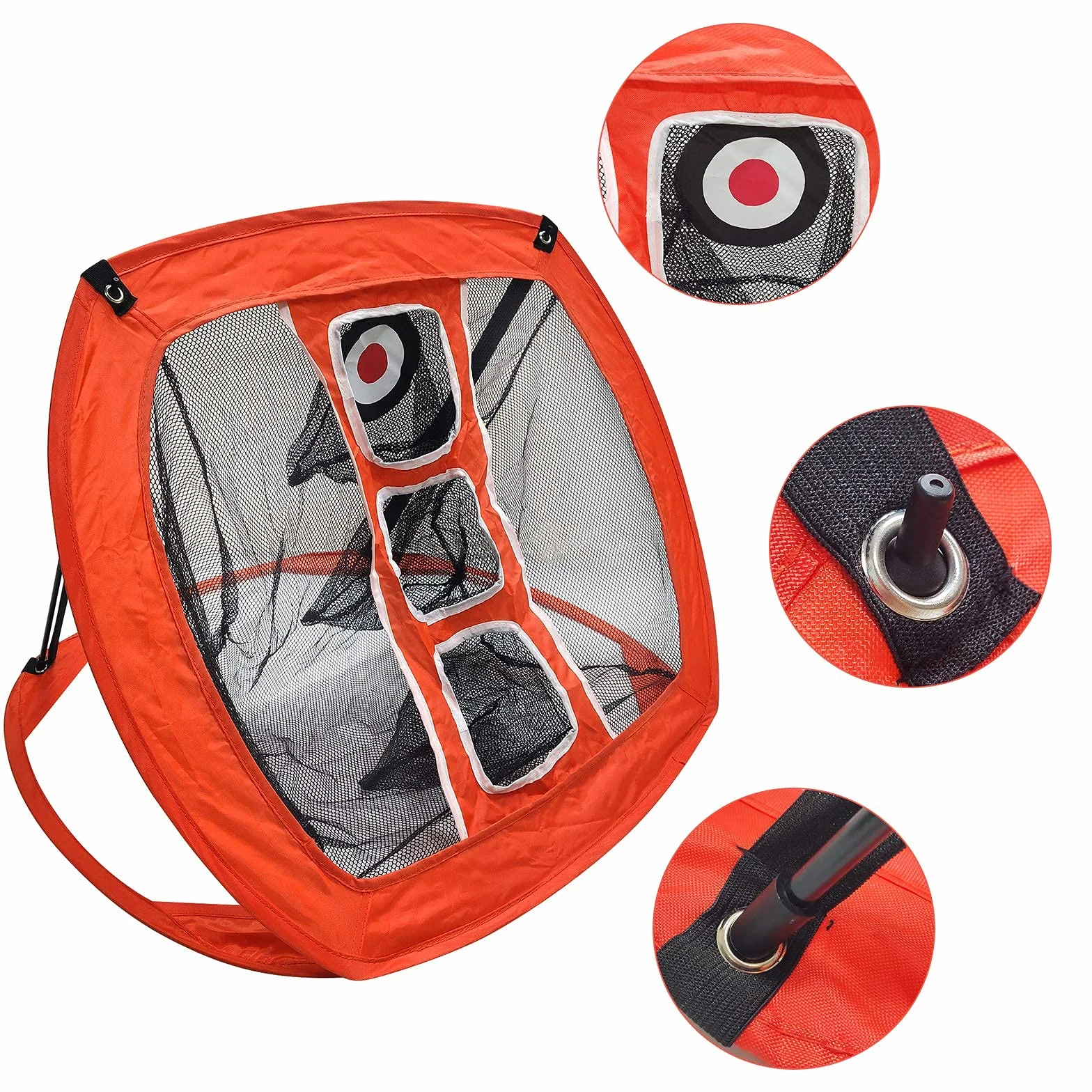 Red de astillado de golf plegable para interiores y exteriores, accesorios de golf, portátil, cuadrado, para práctica de astillas de golf