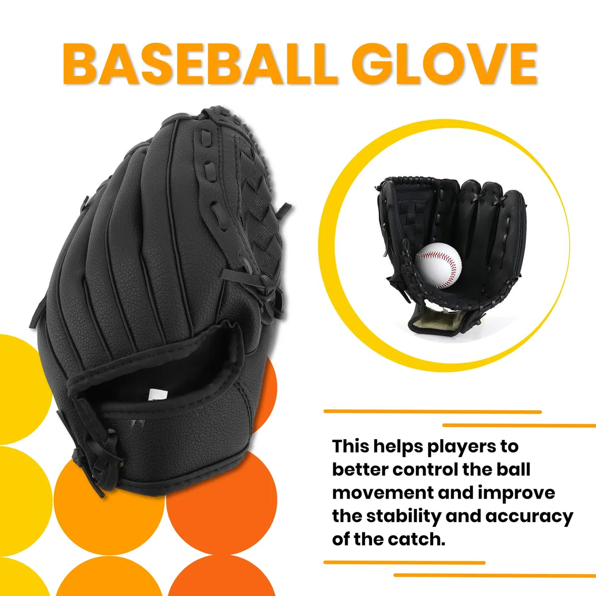 Guante de béisbol ergonómico de piel sintética, guantes de béisbol suaves, guantes de campo profesional, guantes de sóftbol para jóvenes y adultos