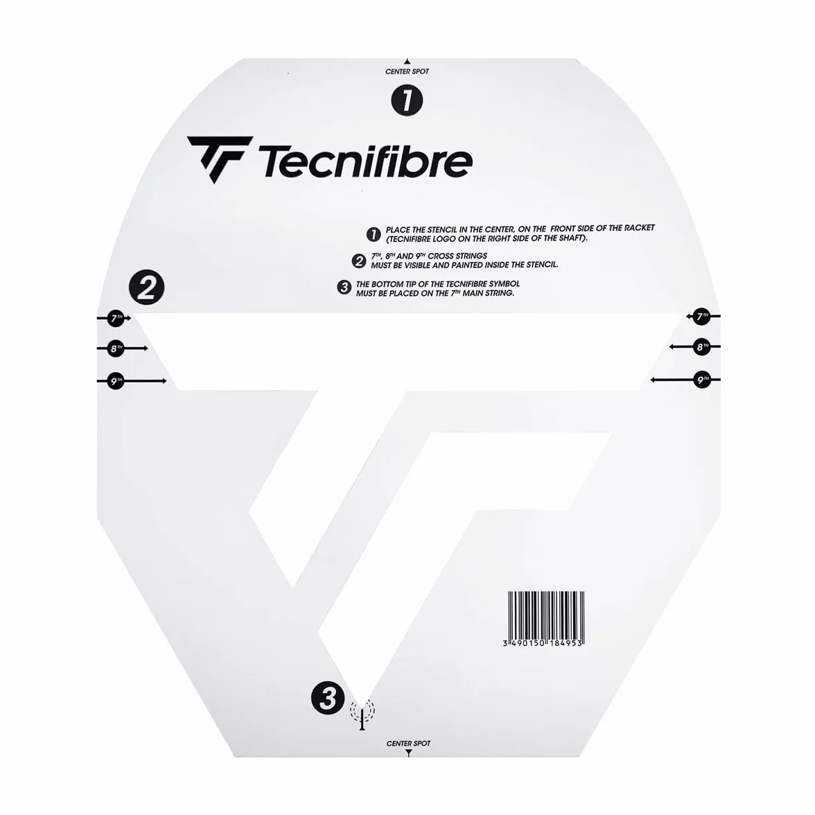 Tecnifibre Plantilla con logotipo de raqueta de tenis