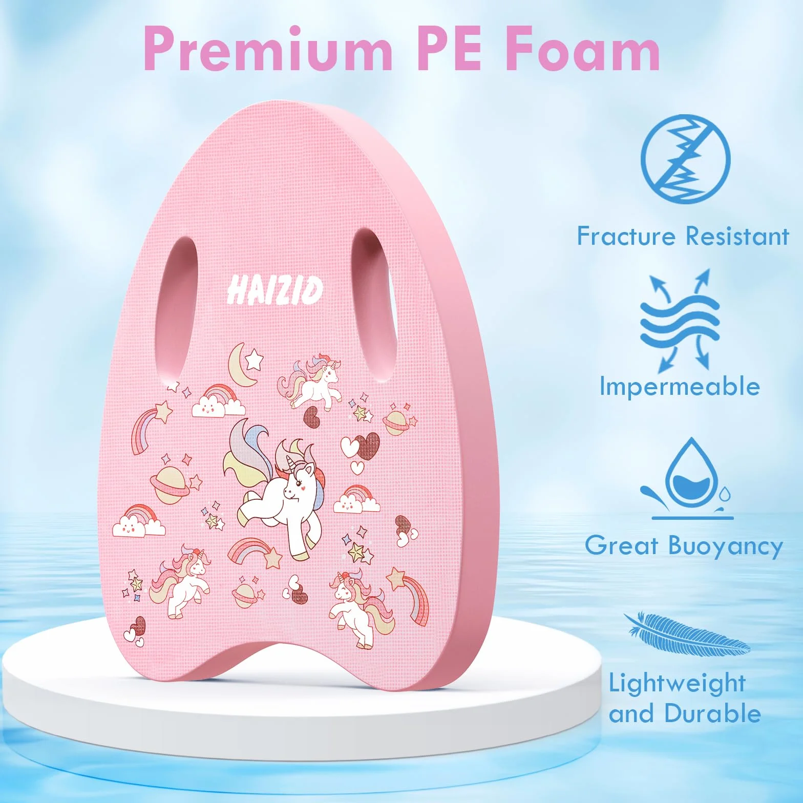 Flintronic Tabla de Natación para Niños, Flotador Ligero Seguro, Equipo Auxiliar de Ejercicio en Piscina, Ayuda de Entrenamiento Fuerza de Piernas, con Patrón Lindo, para Principiantes