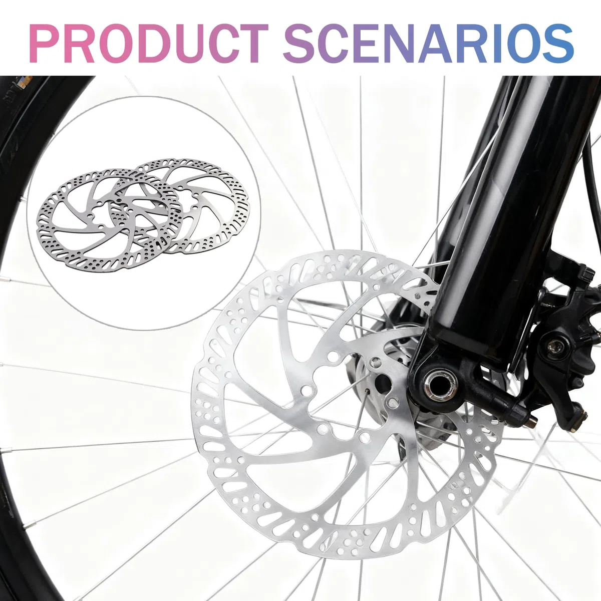 2 Discos de Freno de 160 mm para Bicicleta, Freno de Disco de Bicicleta, Frenos de Disco para Bicicletas de Montaña y de Carretera, Herramientas Centerlock, Instalación Fácil y Material Resistente