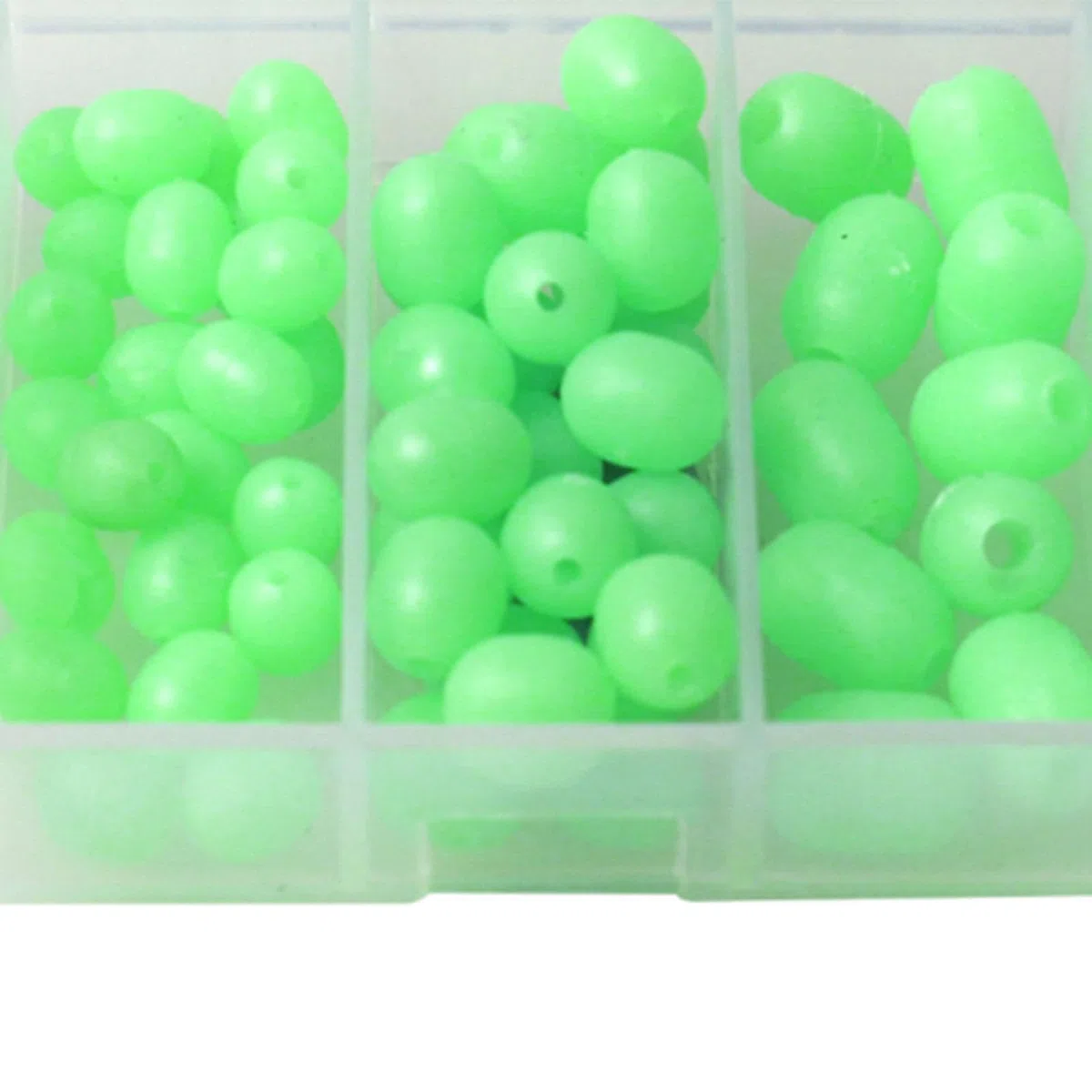 100 Uds Cuentas Luminosas de Pesca Accesorios Herramientas Cuentas de Aparejo Señuelos de Pesca Brillo Ovalado