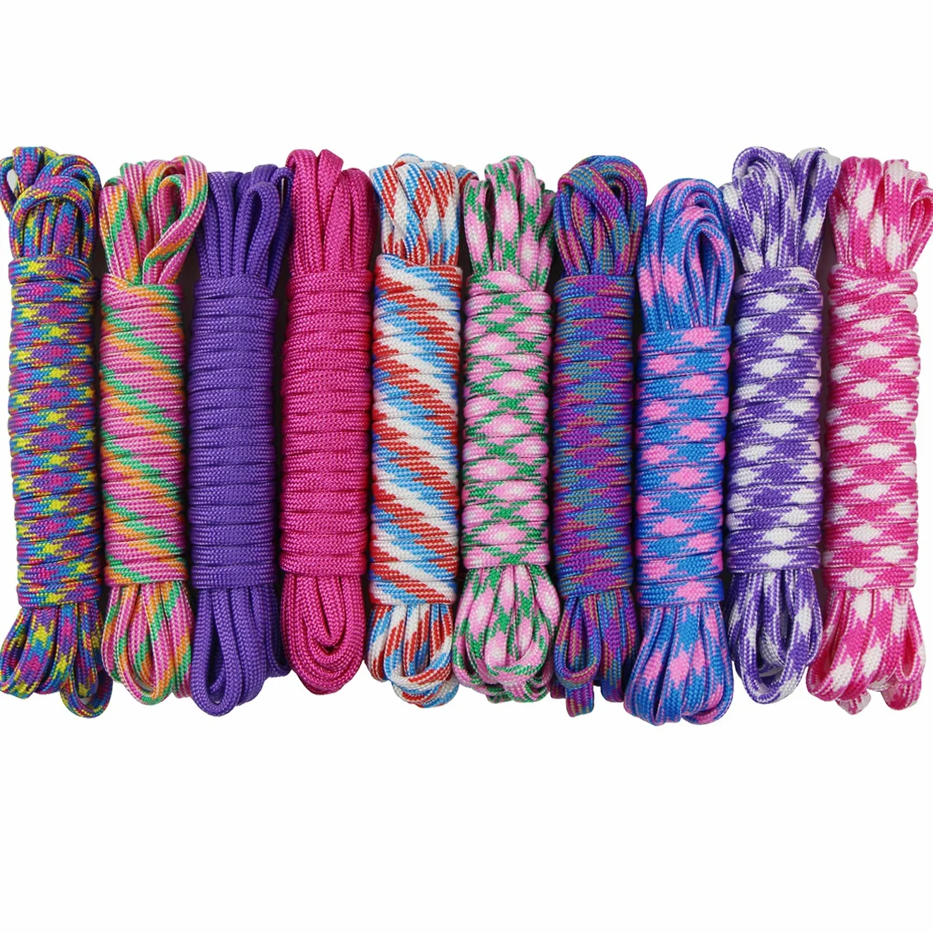 Kits de Paracord 100 pies 10 Colores Cuerda de Paracaídas