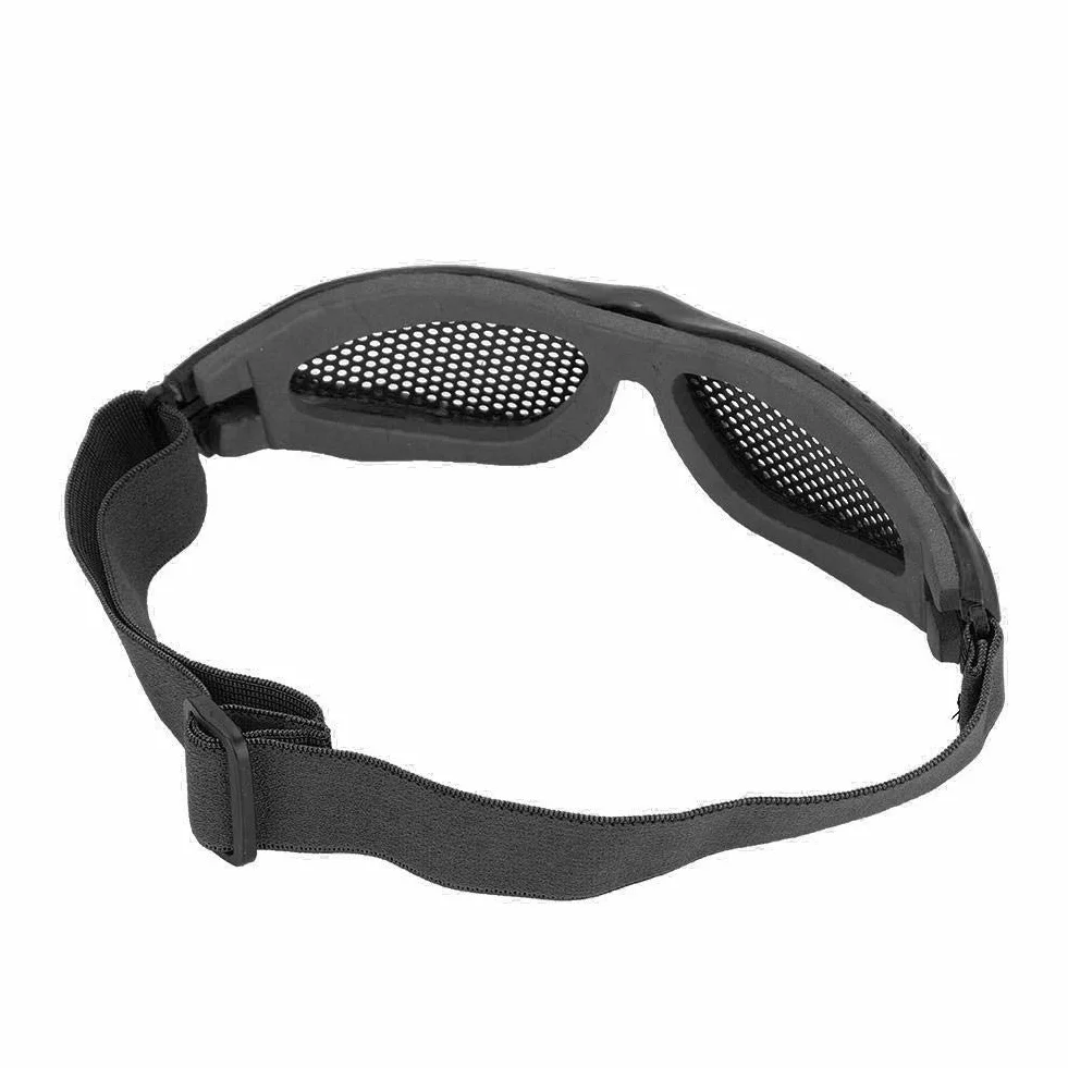 Ever Gafas de Protección de Malla, Gafas de Juego CS de Protección de Ojos de Airsoft de Malla de Metal con Correa Ajustable