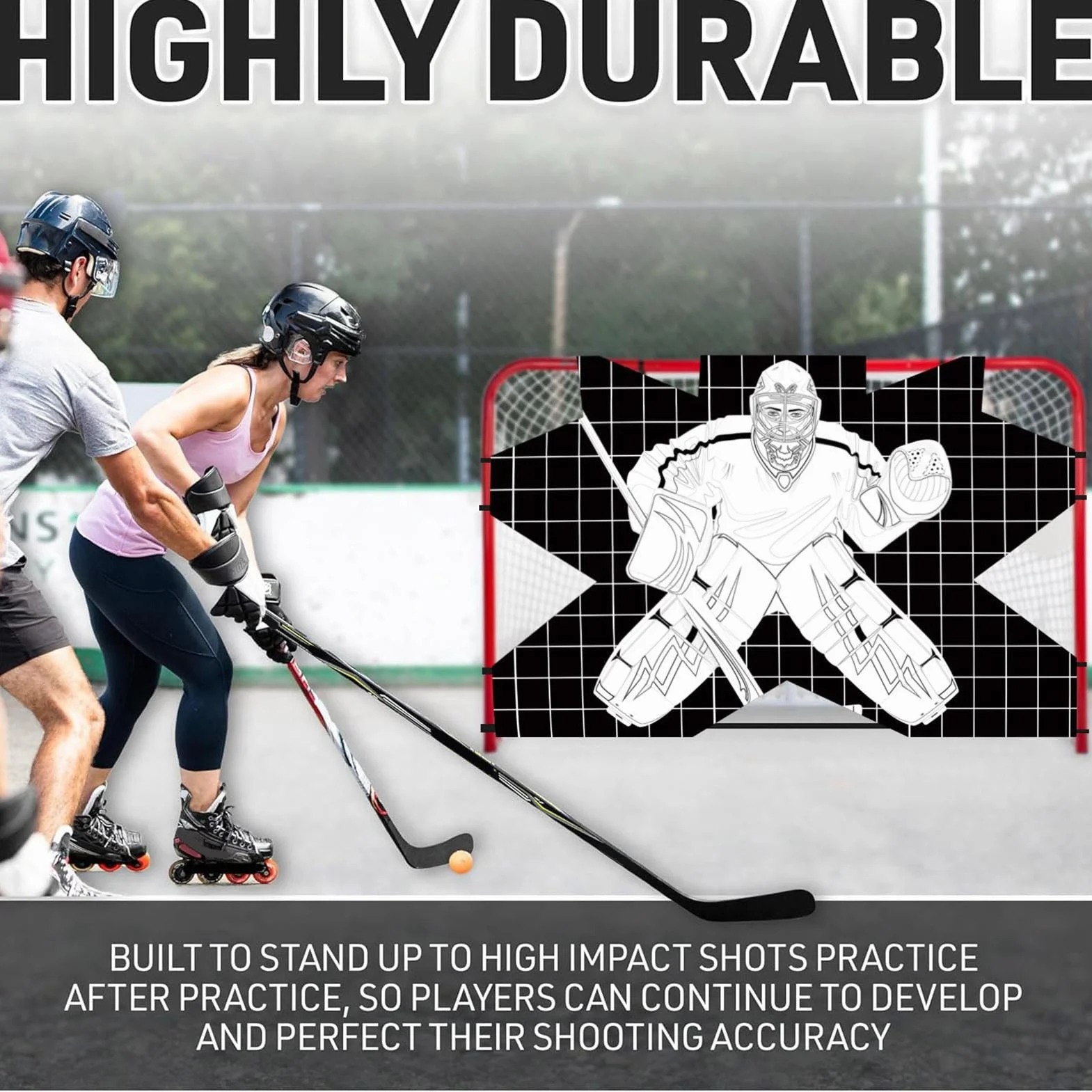 Destinos De La Red De Hockey: Entrenador De Disparos De Precisión, Ejercicio De Ayudante | Equipo De Entrenamiento Robusto con Áreas Objetivo, Mejora La Precisión De Los Disparos para Niños,