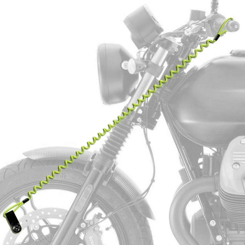 Candado para disco de freno de motocicleta, 4 mm de diámetro, con cable de memoria de 1,5 m, para moto y bicicleta