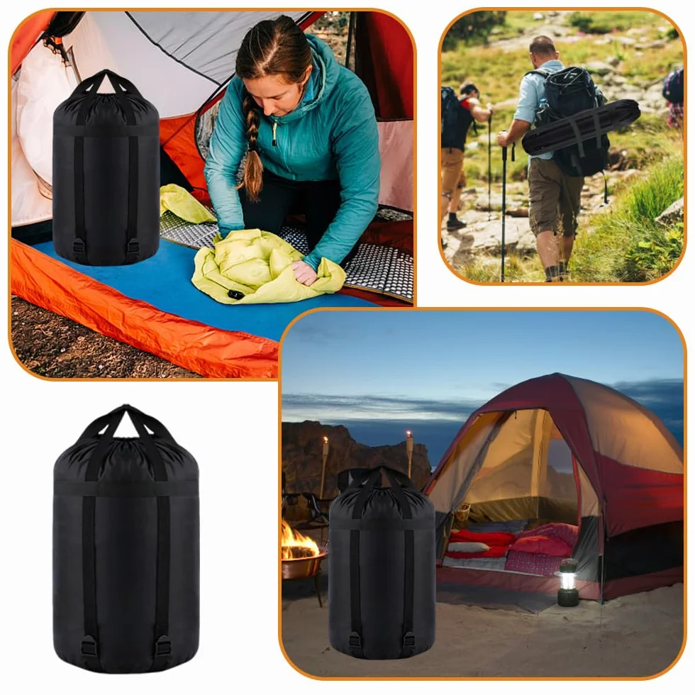 Funda Compresion Saco Ligera, Sacos de compresión para Saco de Dormir, Bolsa de Almacenamiento para Saco de Dormir Impermeable, para Saco de Bormir, Almacenar Ropa, Camping (43 * 22cm)