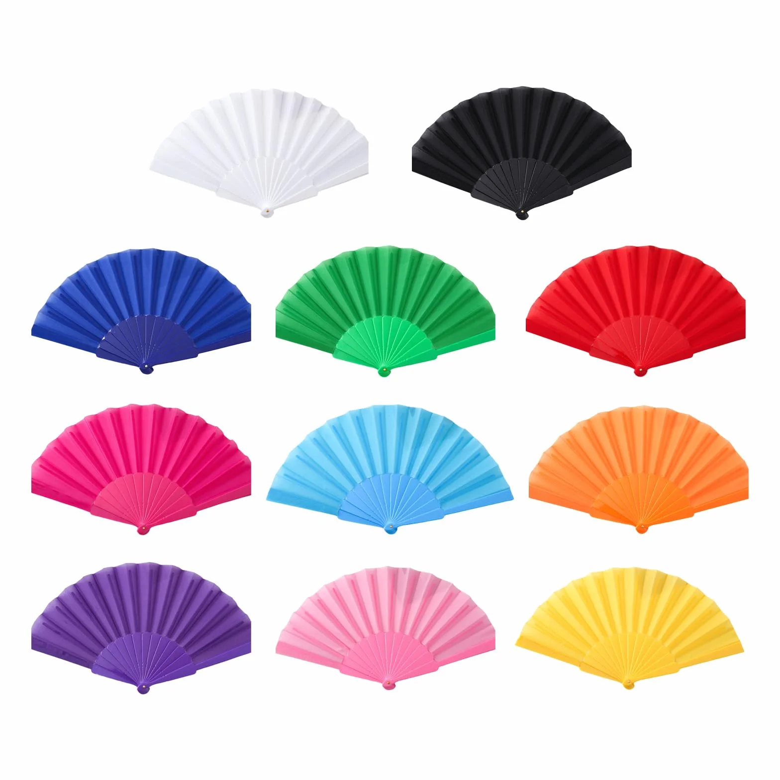 Abanico plegable chino retro de mano grande para baile cosplay fiesta