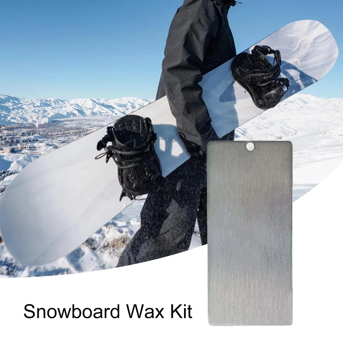 Rascador de de esquí, Kit de de Snowboard de Acero Inoxidable, Herramienta de Snowboard con Material portátil, Accesorio de Encerado Resistente, Herramienta de Mantenimiento de fácil Uso
