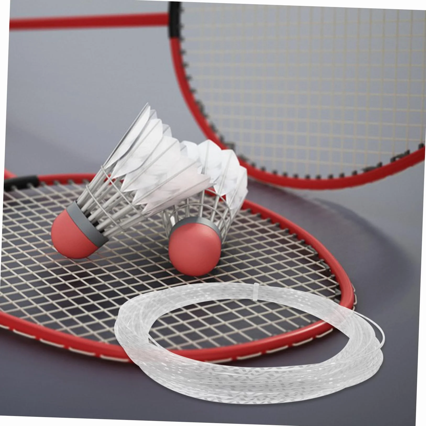 Toyvian Cuerda de Reemplazo para Pala de Bádminton de Nailon Blanco, Fácil de Usar, Adecuada para Entrenamiento de Principiantes, Resistente y Amortiguadora