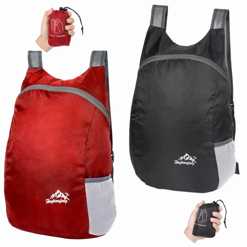 Mochilas plegables ultra ligeras resistentes al agua para viajes camping escalada