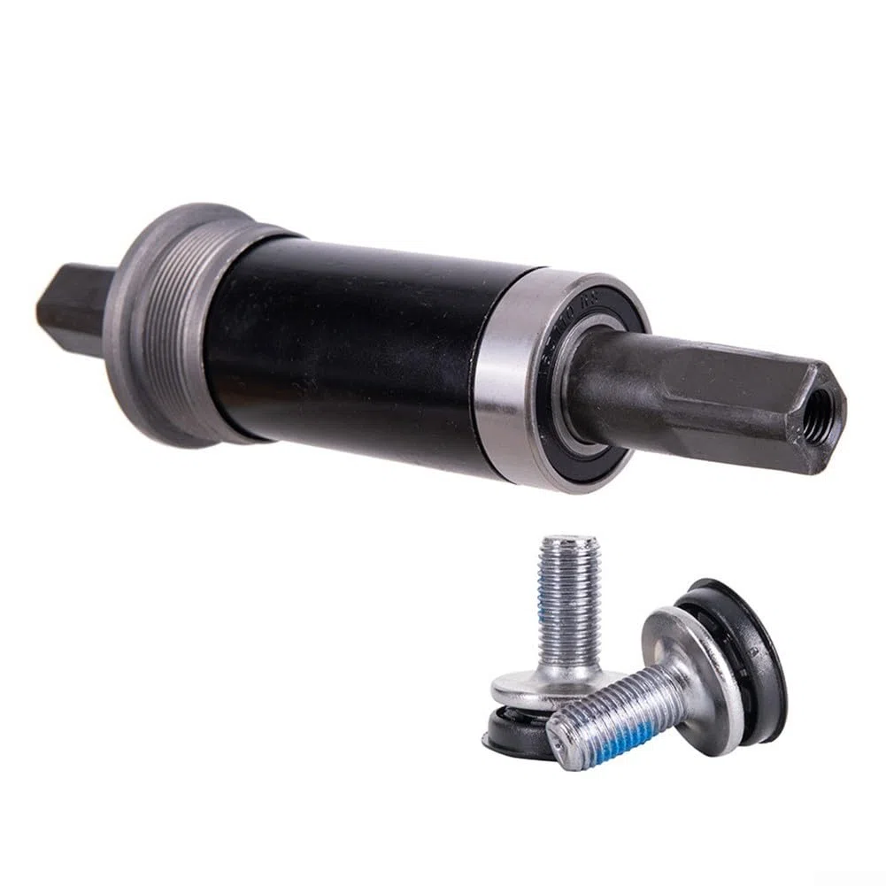 Rodamiento sellado de metal para pedalier de bicicleta, agujero cuadrado de 68 mm, 1,37 x 24 T, para bicicleta de carretera, MTB, bielas, pieza de repuesto de eje negro (68 x 124,5 mm)