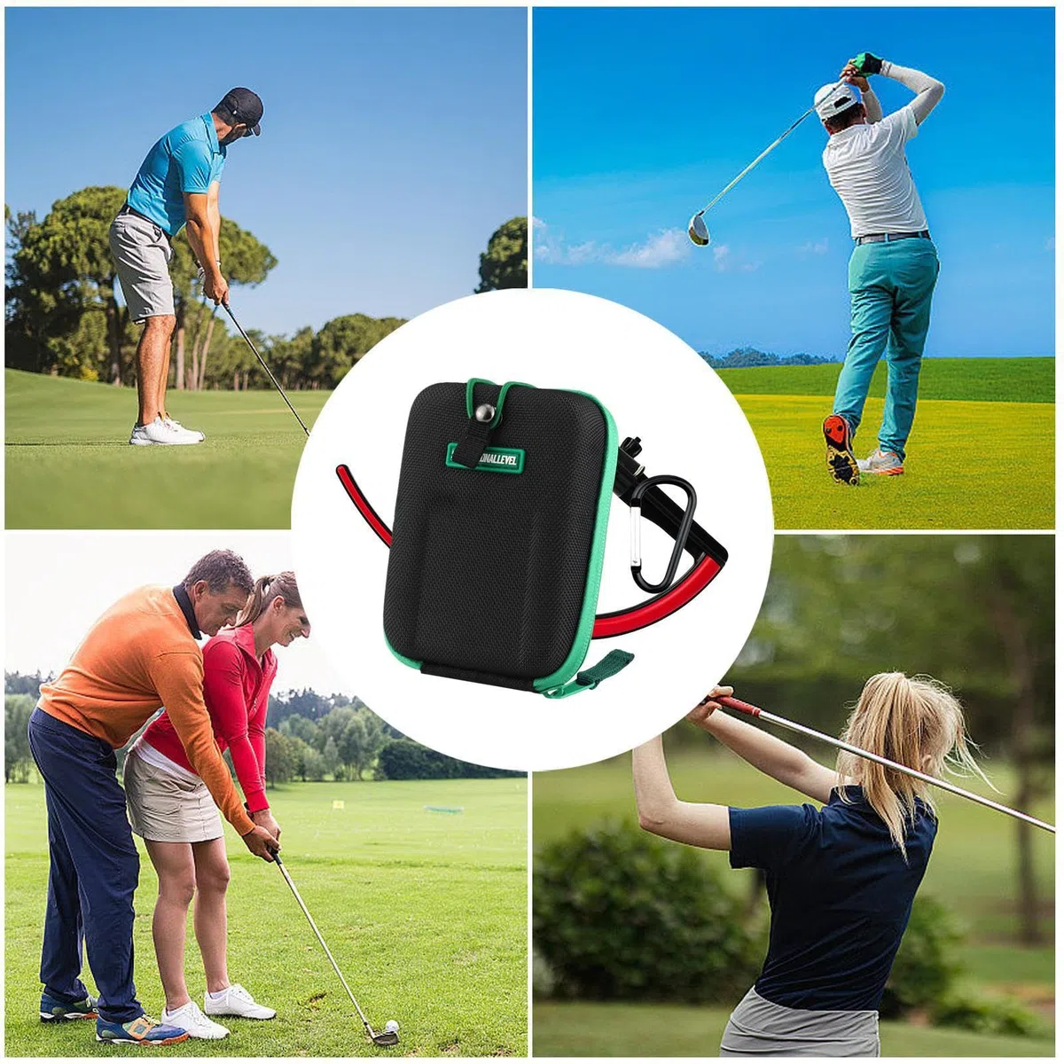 Estuche Medidor Golf – Bolsa de Transporte, Funda Protectora, Caja Compacta EVA | Funda Impermeable Range Finder Golf con Clip, Correa Cinturón, Portátil Exterior