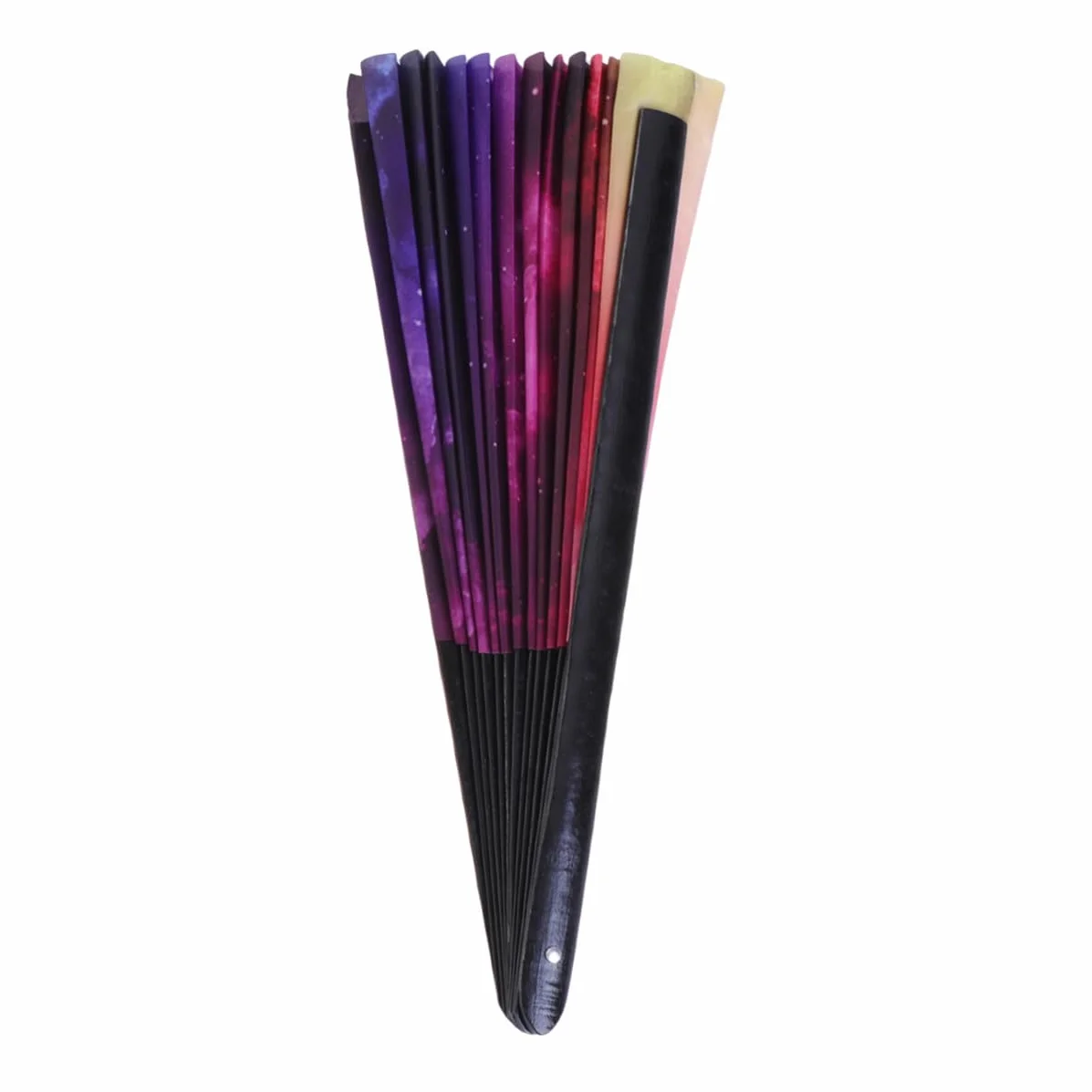 DOITOOL Abanico Plegable Grande de Tela 33 cm Colorido Bailarín Decoración Vintage