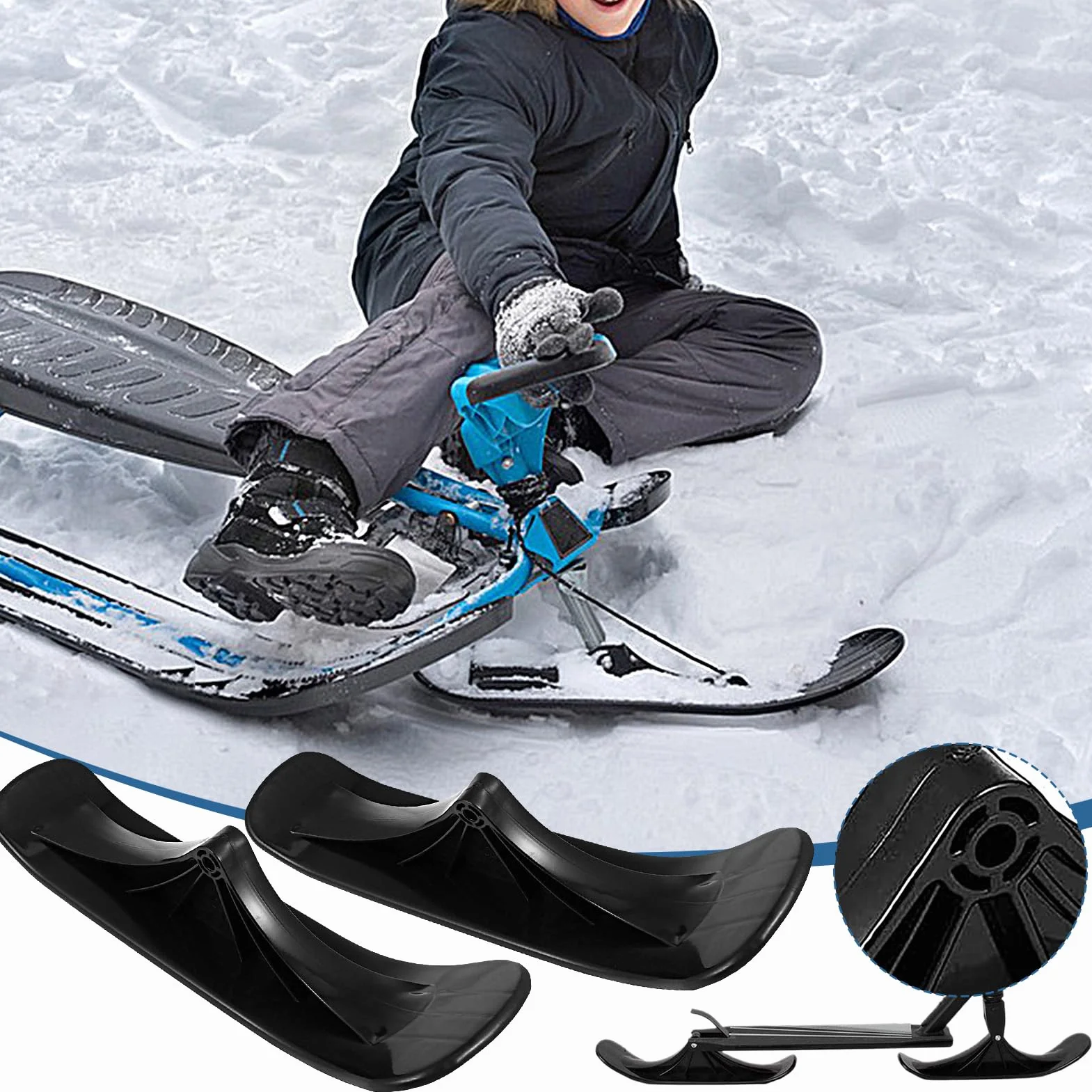 Patines de nieve plegables 38 x 11 cm para esquiar al aire libre