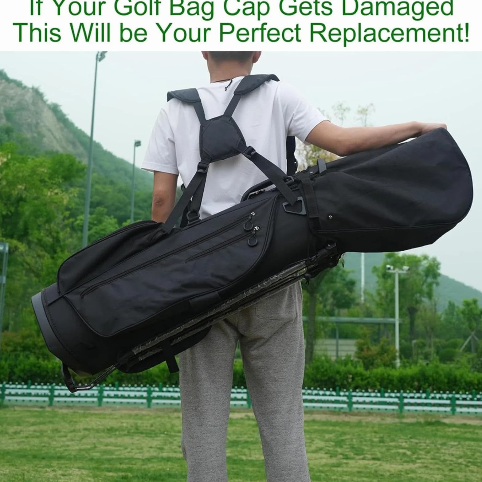 Funda Impermeable para Bolsa de Golf - Capucha Cubierta de Lluvia a Prueba de Polvo