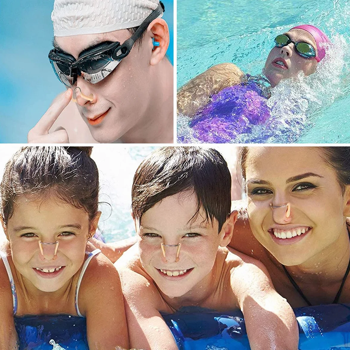 Pinzas para la Nariz, 12 Piezas Pinza de Nariz para Natación Unisex Impermeable Silicona Clip de Nariz Retenedor Fiablepara Pinzas Nariz Natacion para Nadadores de Ocio