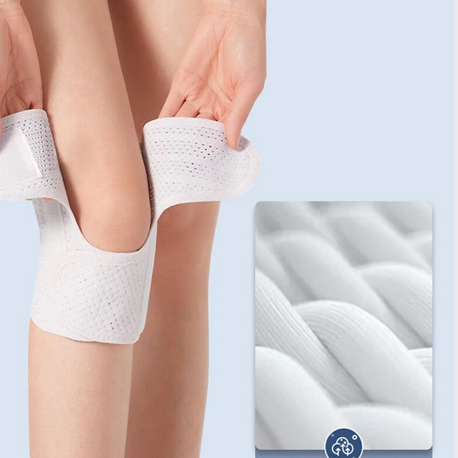 Rodillera ajustable con estabilizadores de resorte, protectores de rótula transpirables para fitness y running