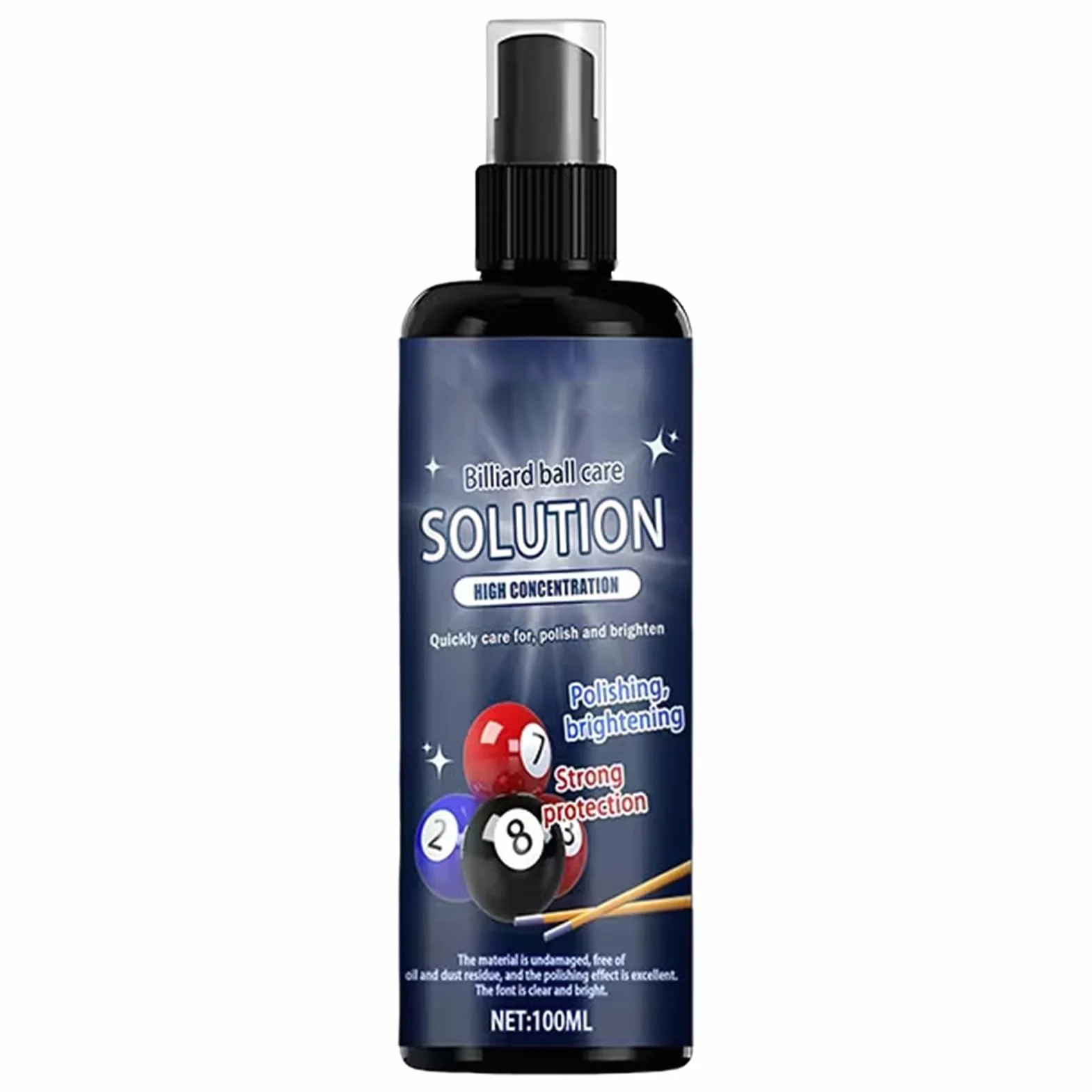Limpiador de bolas de billar 100 ml con esponja | Accesorios de billar para piscina