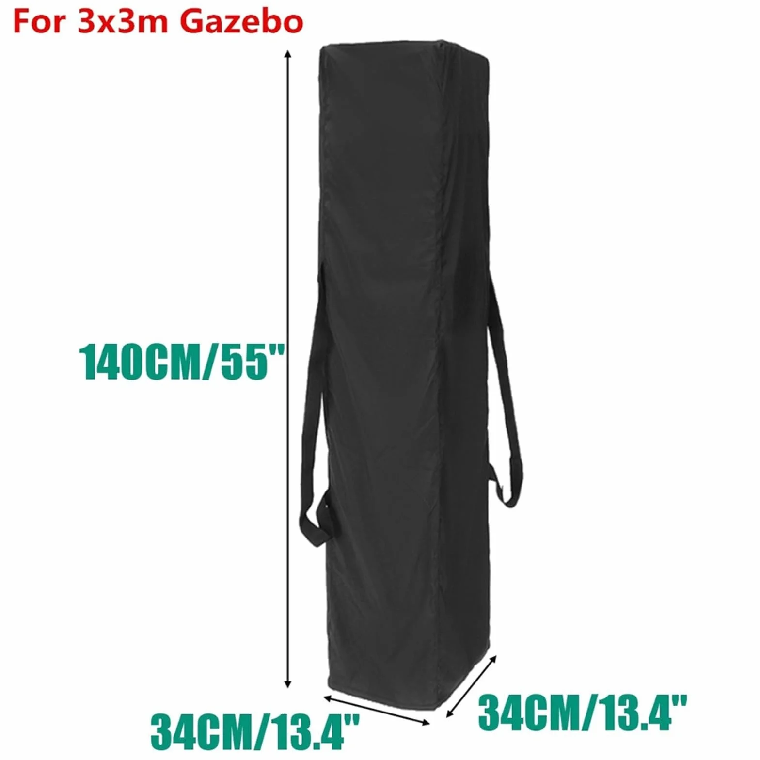 FACAIIO Bolsa de almacenamiento para tienda de campaña, bolsa de transporte de poliéster resistente al agua con asa y cuerda ajustable para camping y picnic (S 140 x 34 x 34 cm)