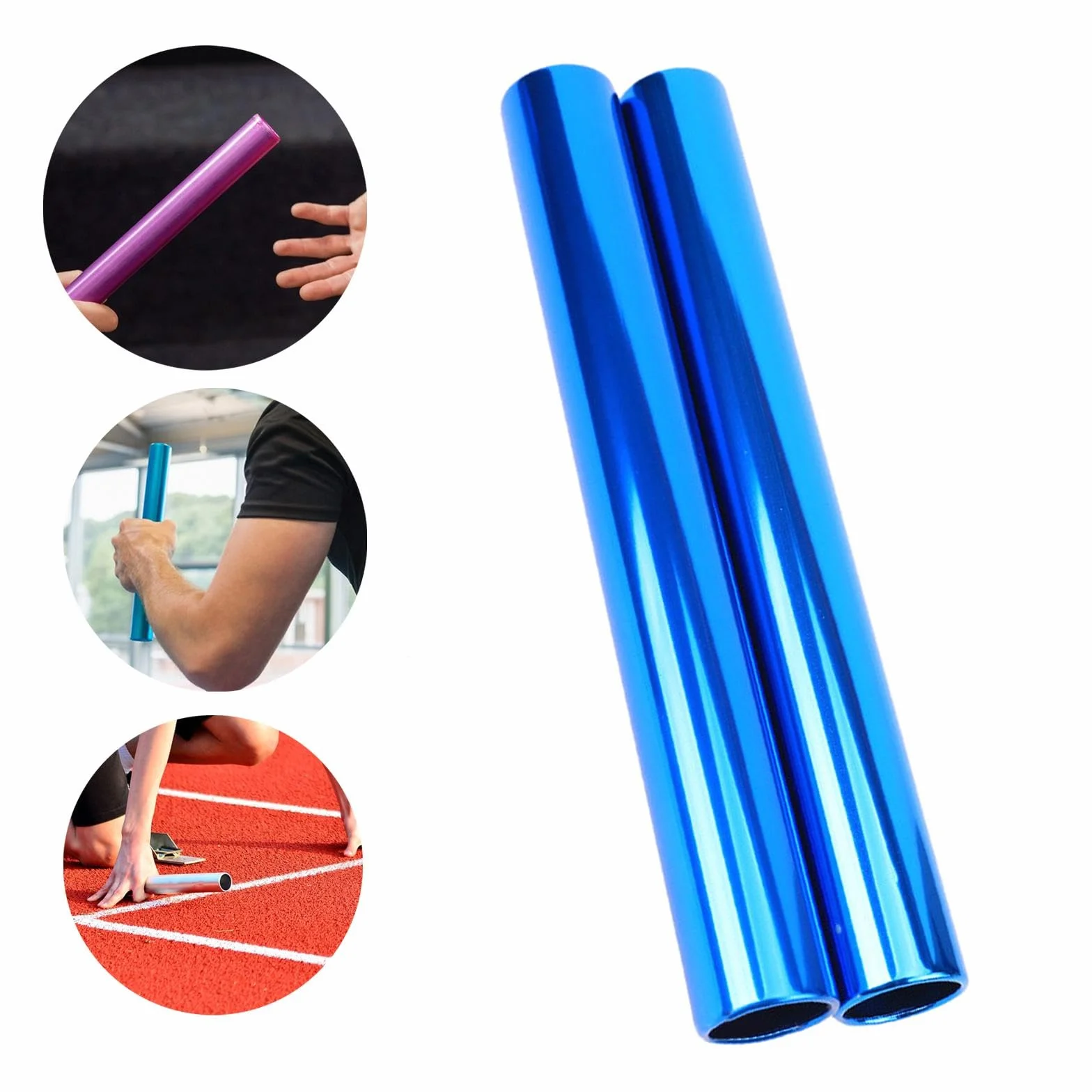 2 Palos de de Aleación de Aluminio, Herramientas Deportivas, 29 Cm de Longitud, Resistentes, Reutilizables, para Práctica de Carreras Y Entren