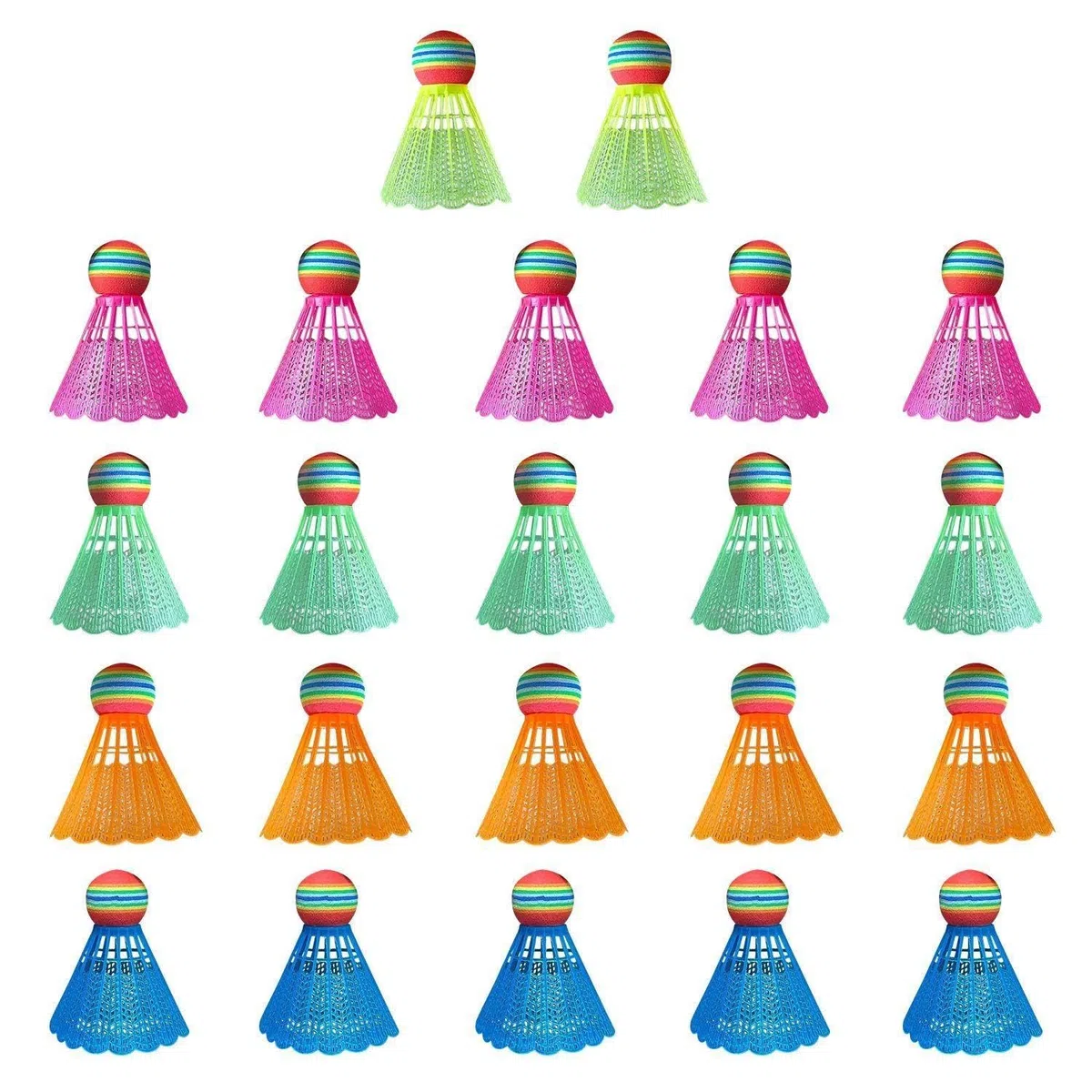 22 Pelotas De Bádminton De Plástico, Bádminton Creativo De Color, Duraderas Y Fuertes, Adecuadas para Competiciones Deportivas, Entretenimiento Y Entrenamiento.