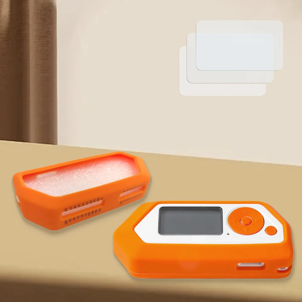 ANBOO Funda de silicona y 3 protectores de pantalla para Flipper Zero, Flipper Zero Hacking Tool, Flipper Zero Case – Naranja