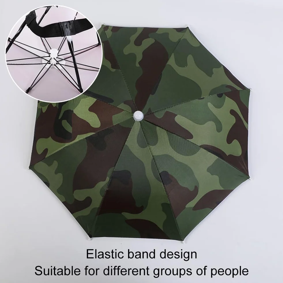 Sombrero Paraguas Plegable para Golf, Ciclismo, Pesca y Jardinería