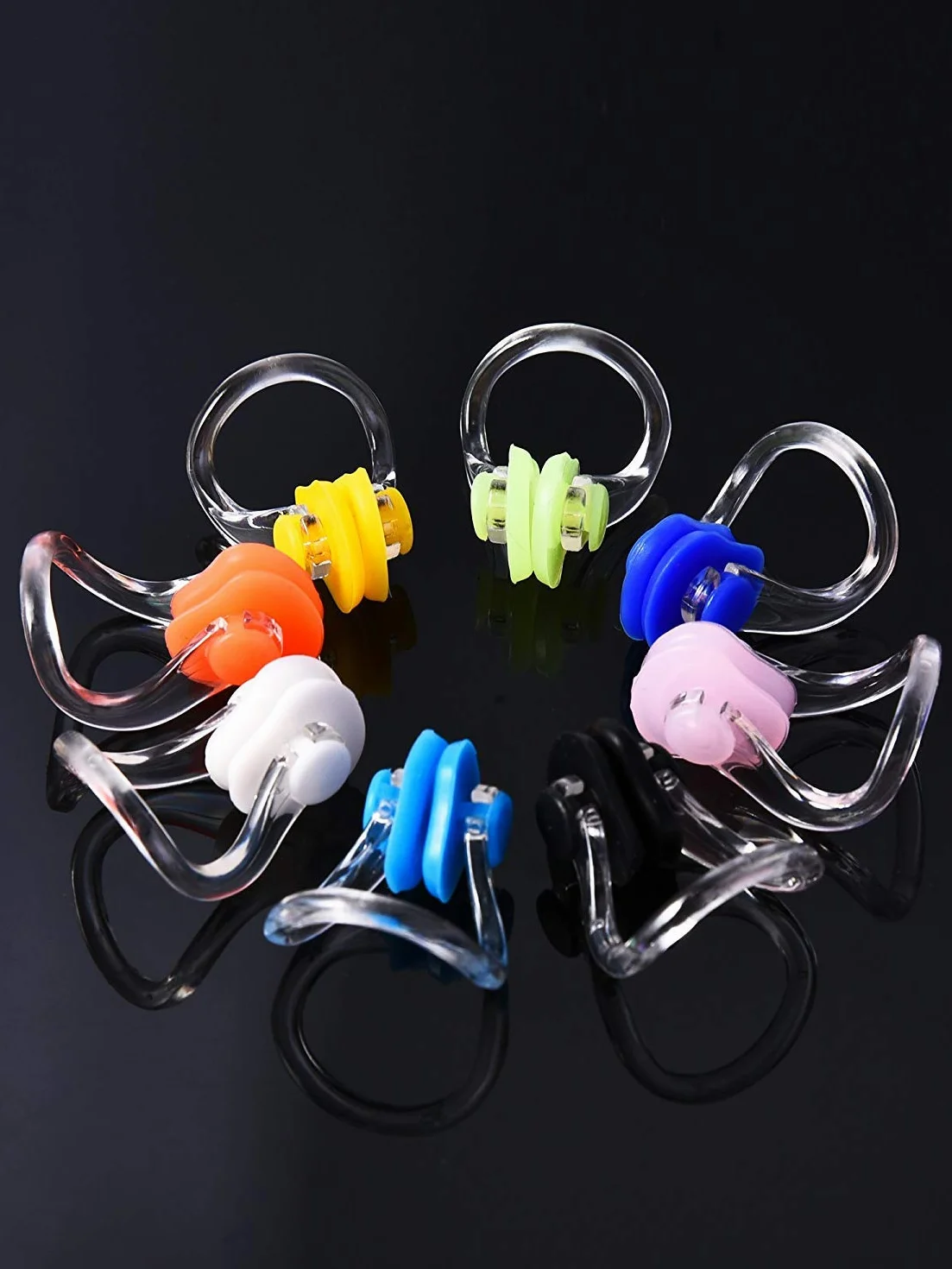 Pinza de Nariz para Natación 6 Pack Clip de Silicona Suave para Adultos y Niños Buceadores