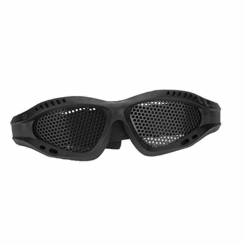Ever Gafas de Protección de Malla, Gafas de Juego CS de Protección de Ojos de Airsoft de Malla de Metal con Correa Ajustable