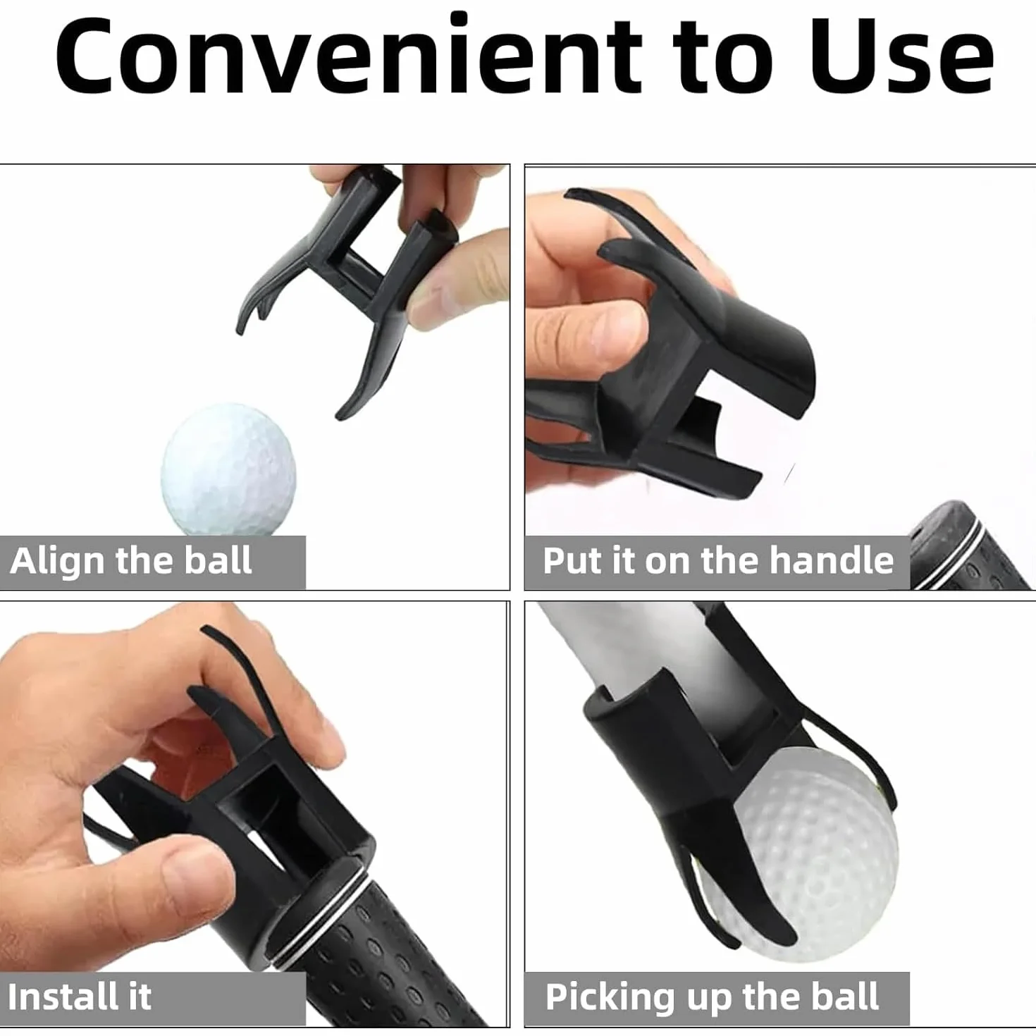 Recogepelotas de Golf 5 Piezas - Herramienta de 4 Garras con Accesorio Putter para Campo